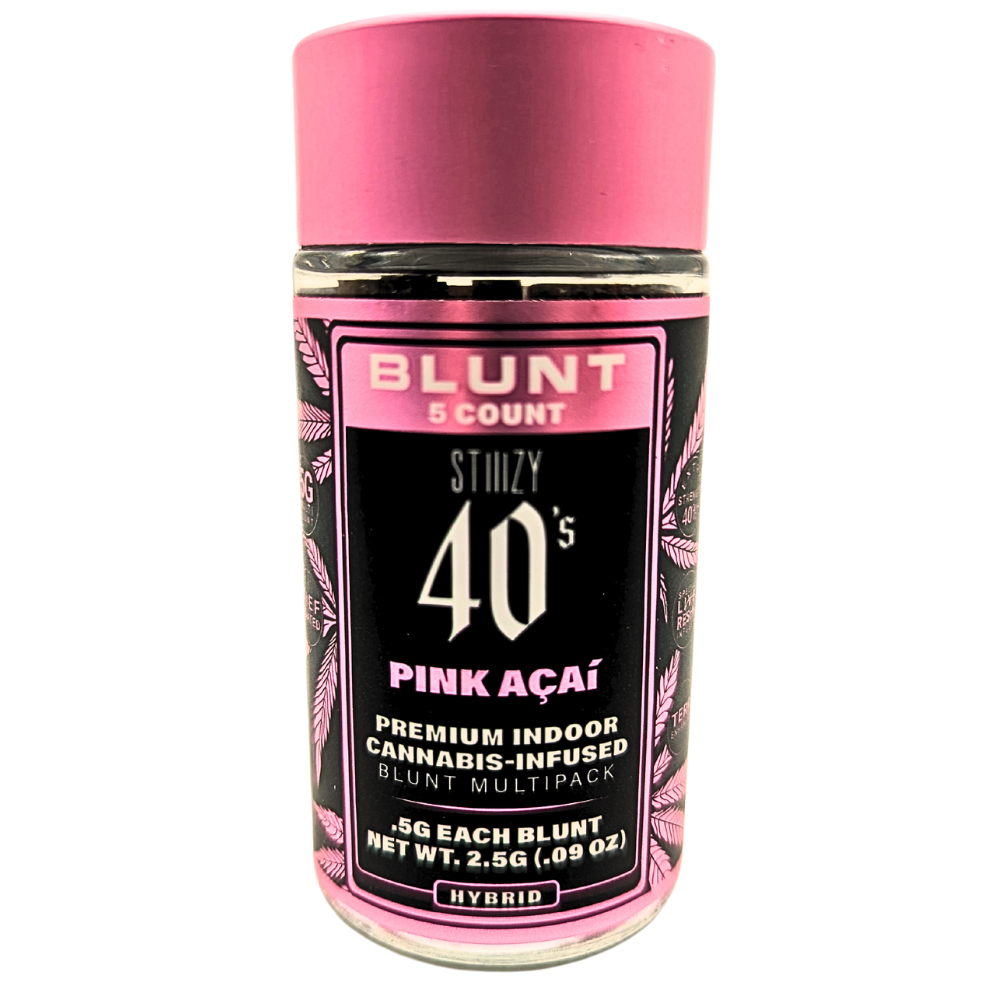 Photograph of product: STIIIZY 40's Infused Mini Blunt 5pk 2.5g - Pink Acai (H)