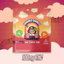 Photograph of product: HaHa | What's Poppin Peach Vegan Gummies 100mg