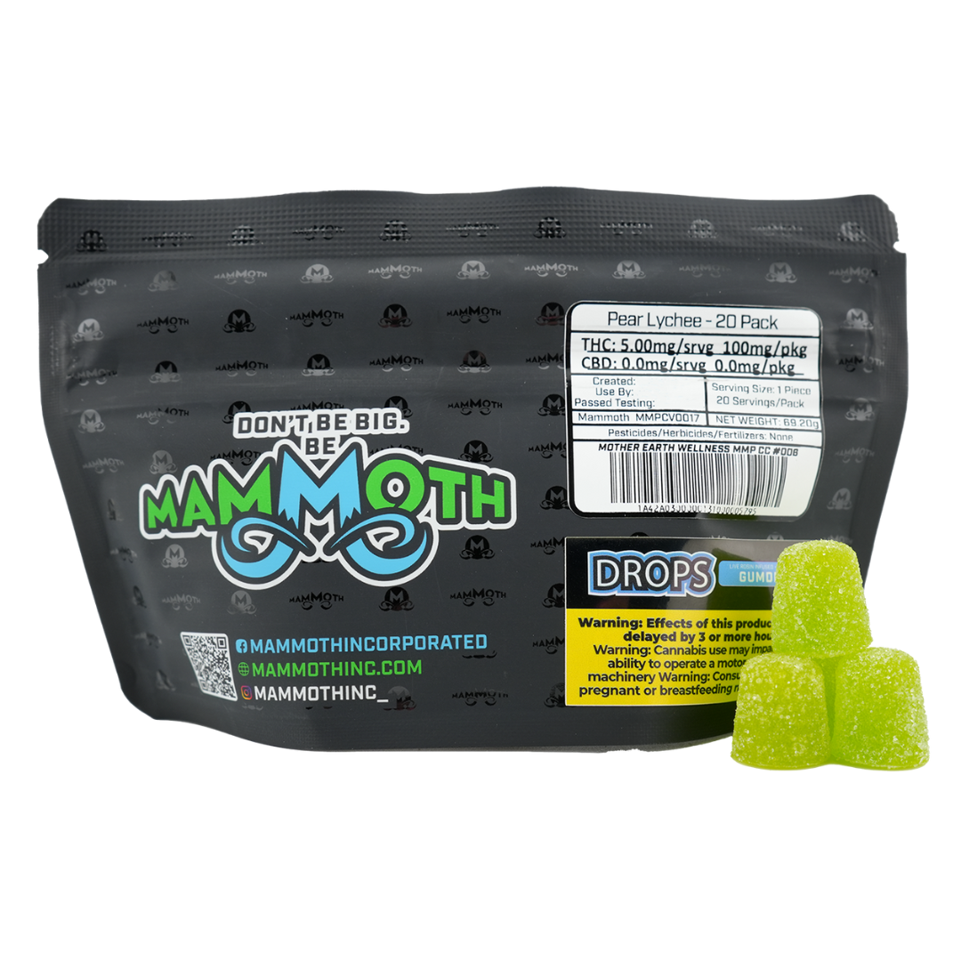 Photograph of product: Pear Lychee Live Rosin Gumdrops - 5mg 20pk