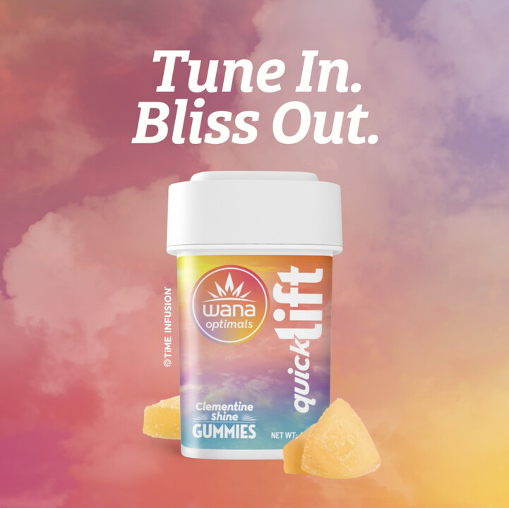 Photograph of product: Wana | Clementine | Quick Lift | Gummies | THCV:THC:CBG | 100mg