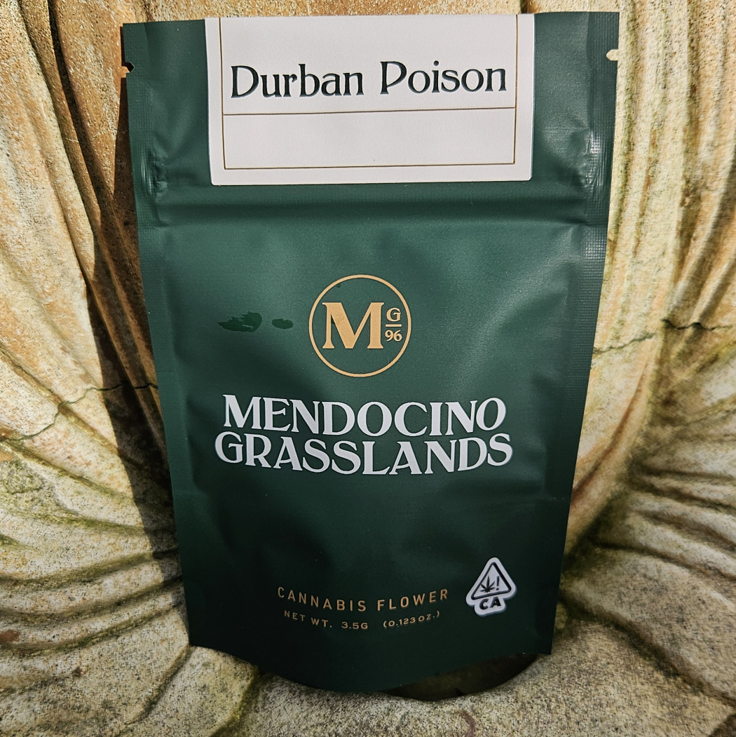 Photograph of product: Mendocino Grasslands Durban Poison, 3.5g