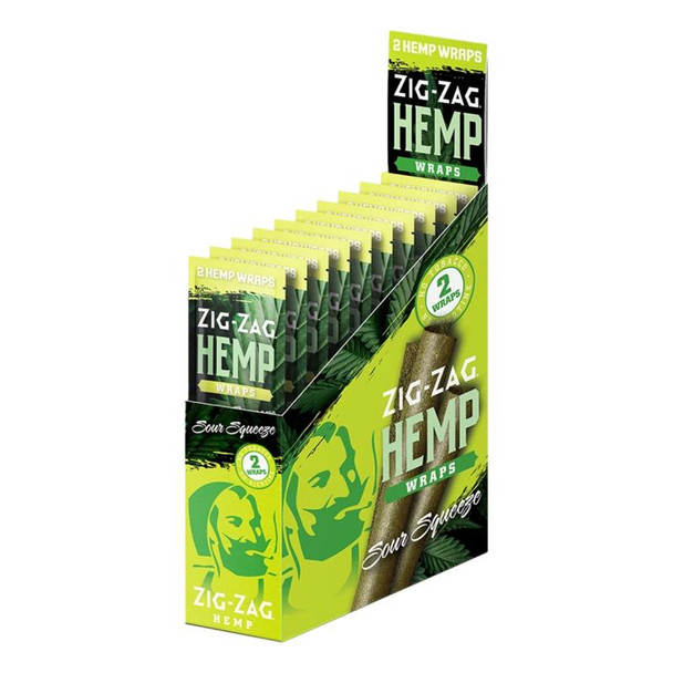 Photograph of product: ZigZag - Sour Squeeze Hemp Wraps - 2pc