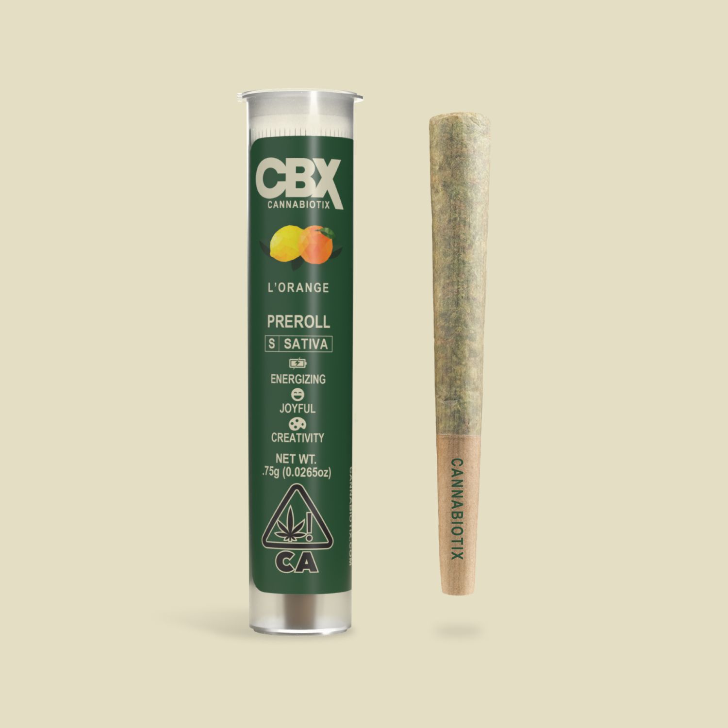 Photograph of product: Cannabiotix - .75g Pre Roll - L'Orange