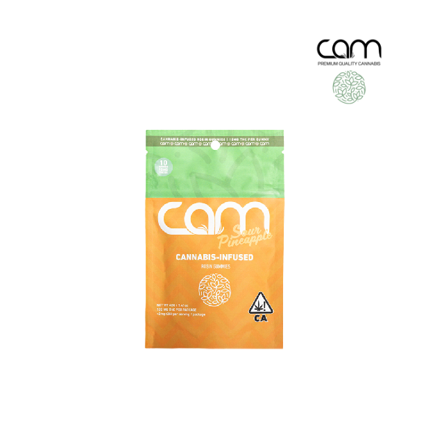 Photograph of product: SOUR PINEAPPLE 100MG ROSIN INFUSED 10 PACK GUMMIES