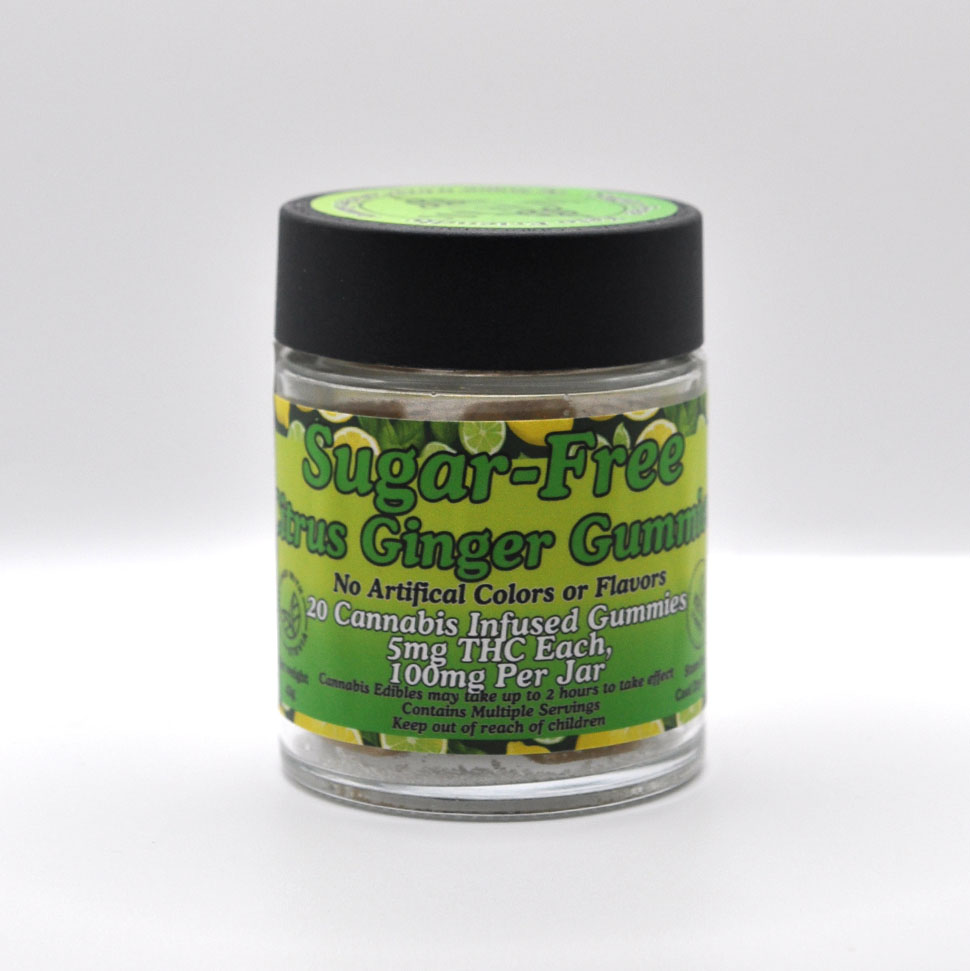 Photograph of product: Sugar-Free Citrus Ginger Gummies | 100mg TH-oui