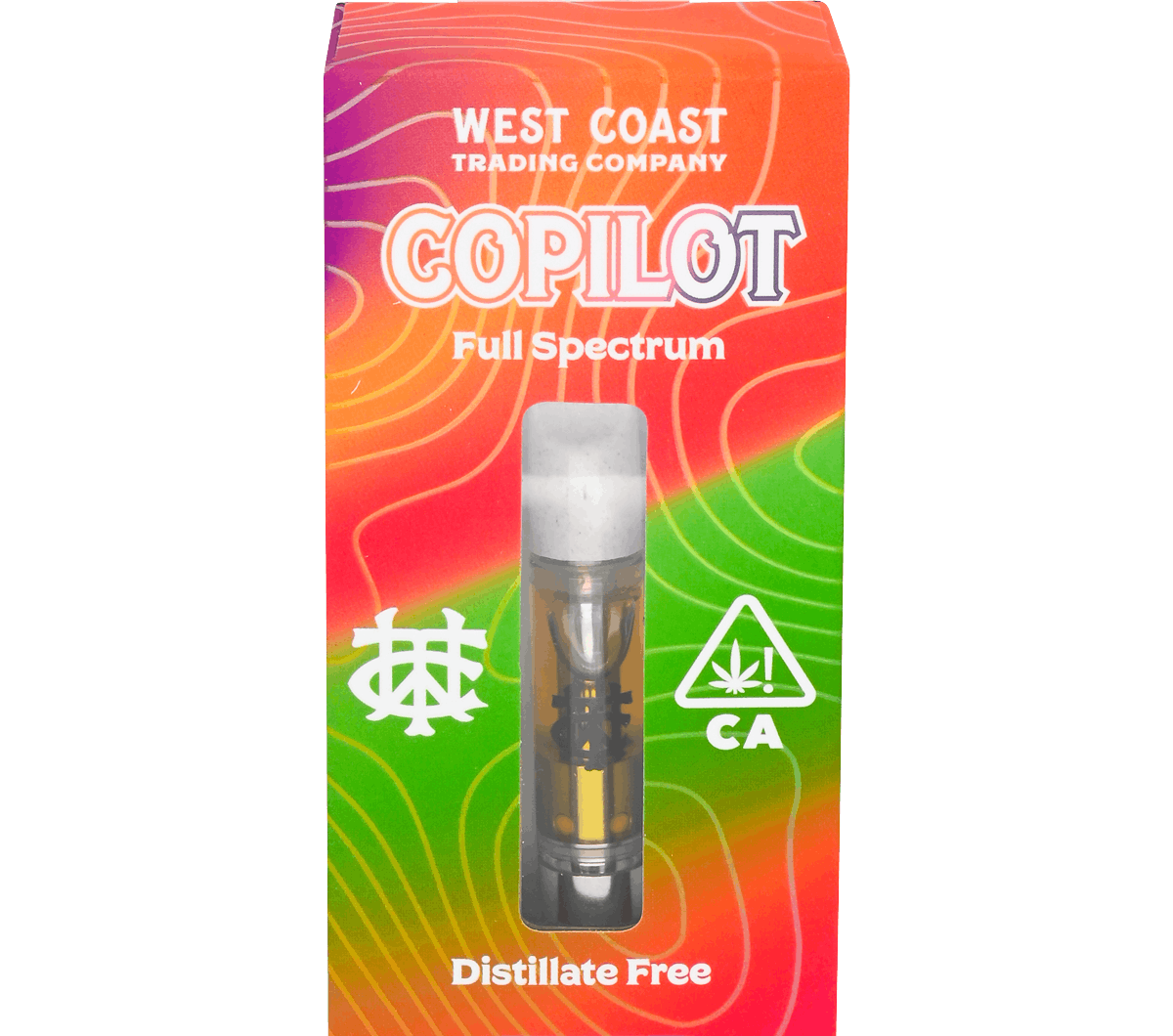 Photograph of product: West Coast Trading Company - Copilot | Rainbow Sherbert | Live Resin Diamond Vape Cartridge | 1g