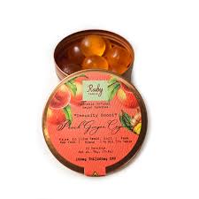 Photograph of product: Ruby Farms / Gummy 20 Pack / 100mg / Peach Ginger Cayenne