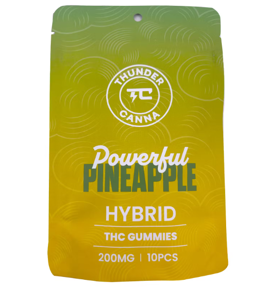 Photograph of product: Thunder Canna Pineapple Gummies 200mg