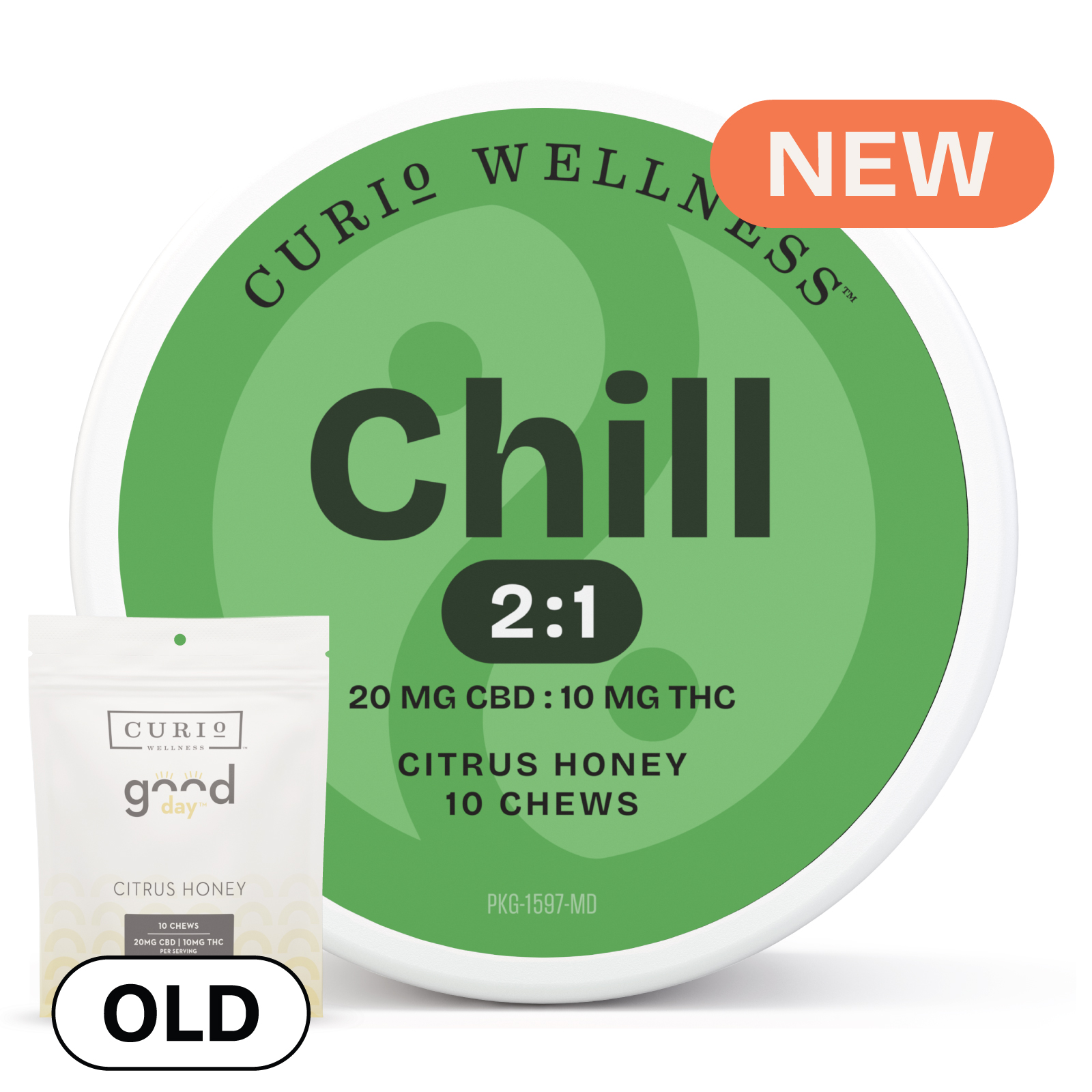 Photograph of product: Chill 2:1 Citrus Honey Chews (Formerly Good Day 20:10 Chews)