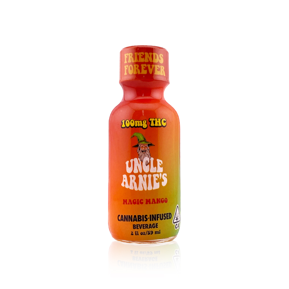 Photograph of product: UNCLE ARNIE'S - Drink - Magic Mango - 2oz Shot - 100MG