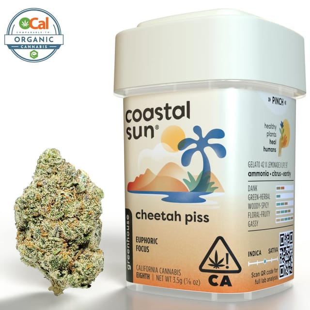 Photograph of product: Cheetah Piss | 3.5g Flower