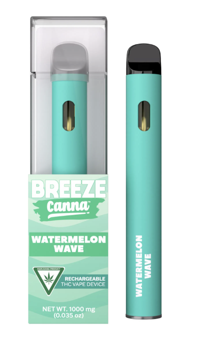 Photograph of product: Breeze Distillate AIO | Watermelon Wave