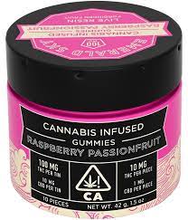 Photograph of product: Raspberry Passionfruit 100mg Gummies