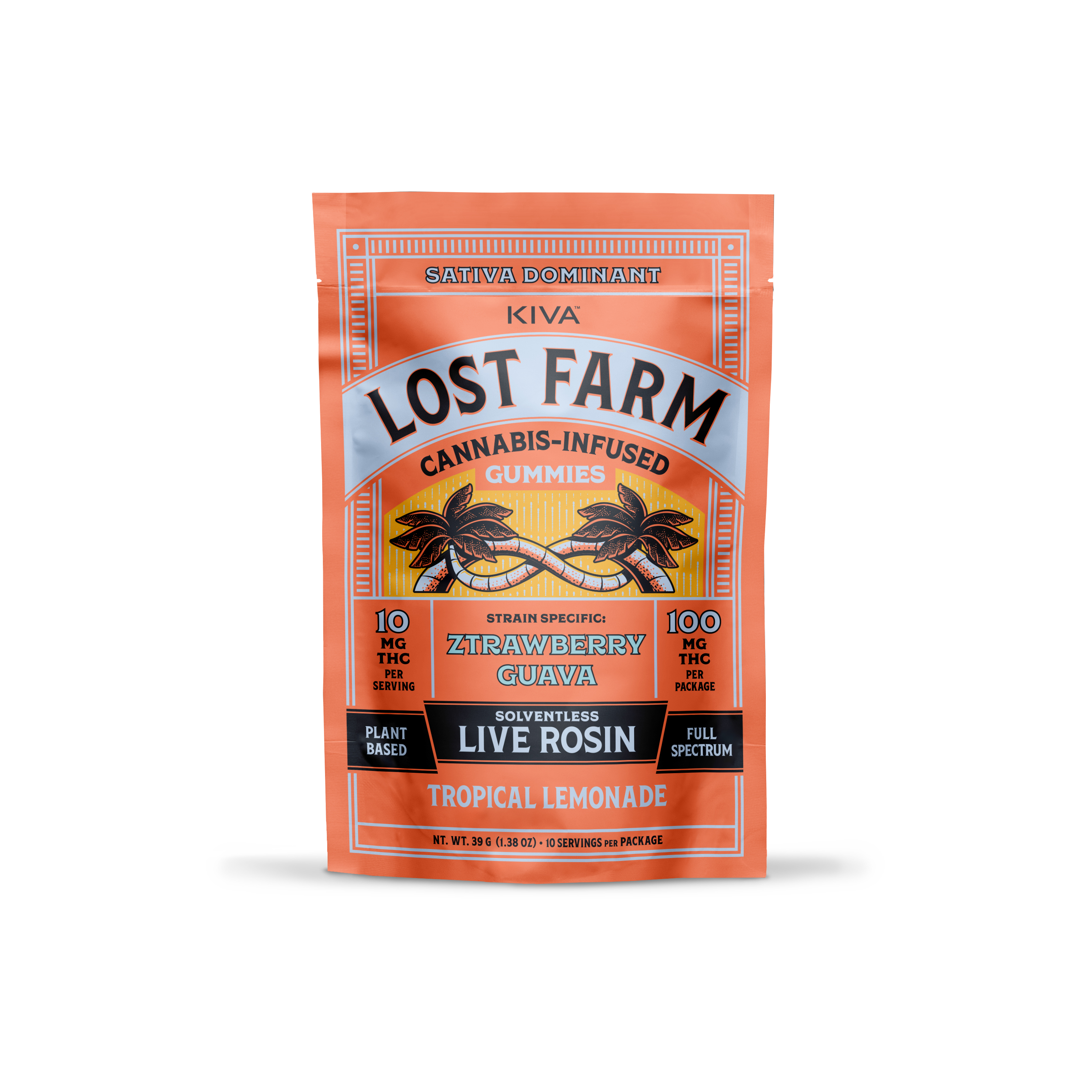 Photograph of product: Lost Farm-Live Resin Gummy- TROPICAL LEMONADE X ZTRAWBERRY GUAVA ROSIN
