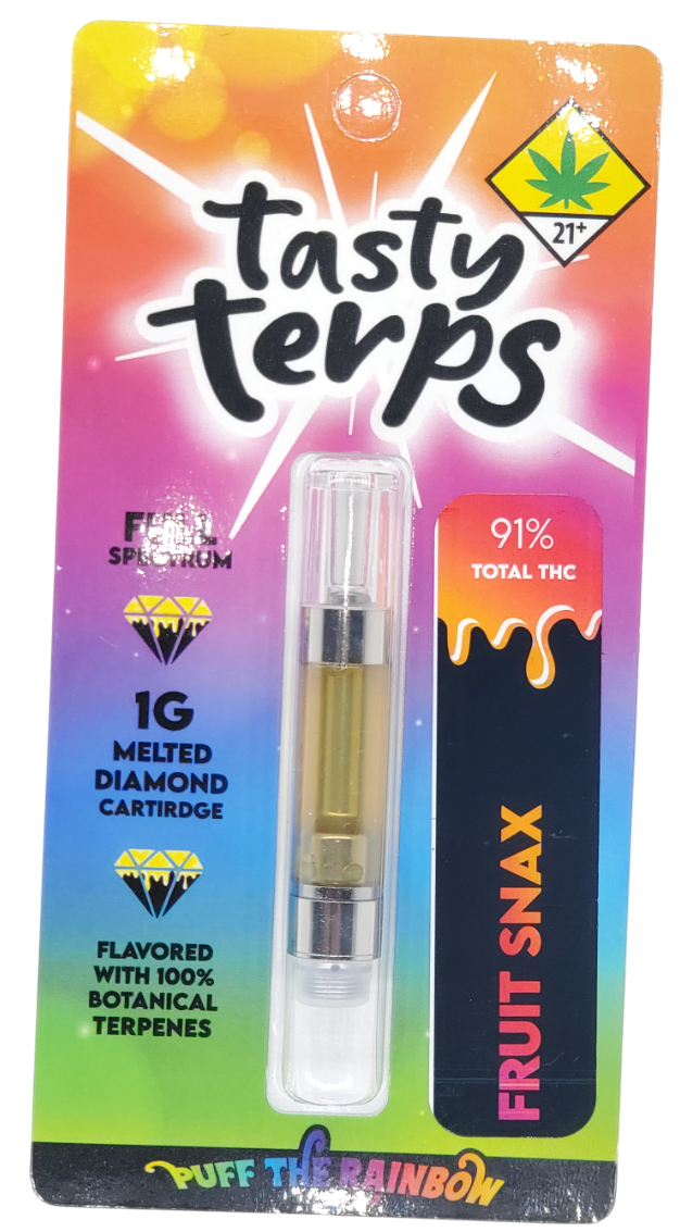 Photograph of product: Tasty Terps VAPE Fruit Snax Cart 1g