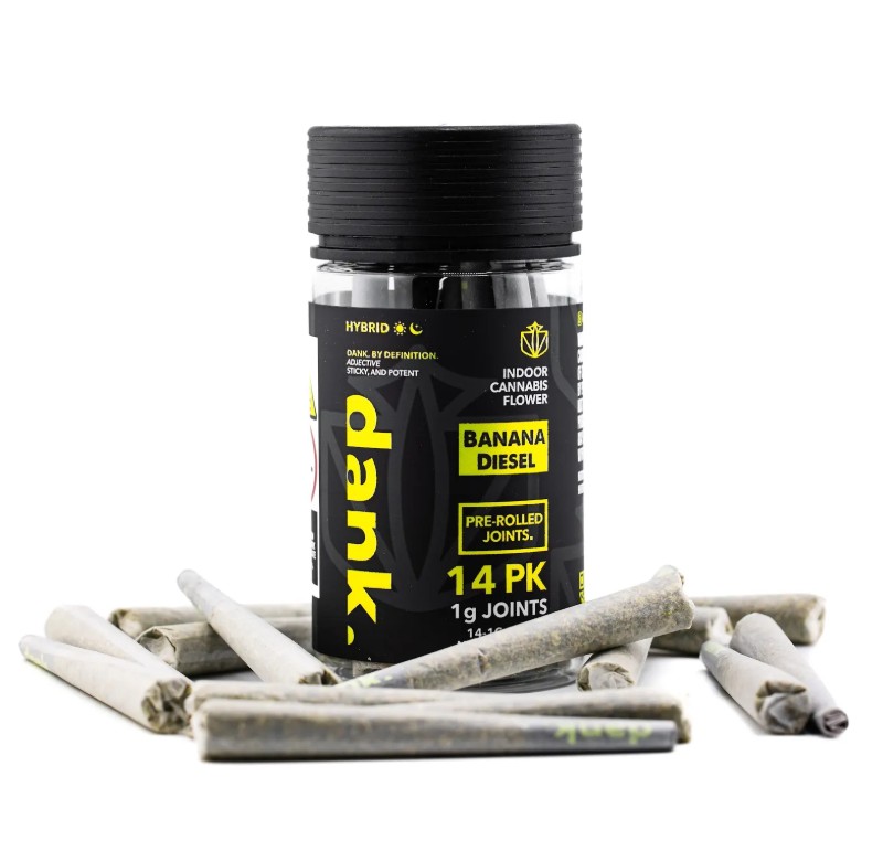 Photograph of product: Dank | Banana Diesel | 14pk Pre-roll