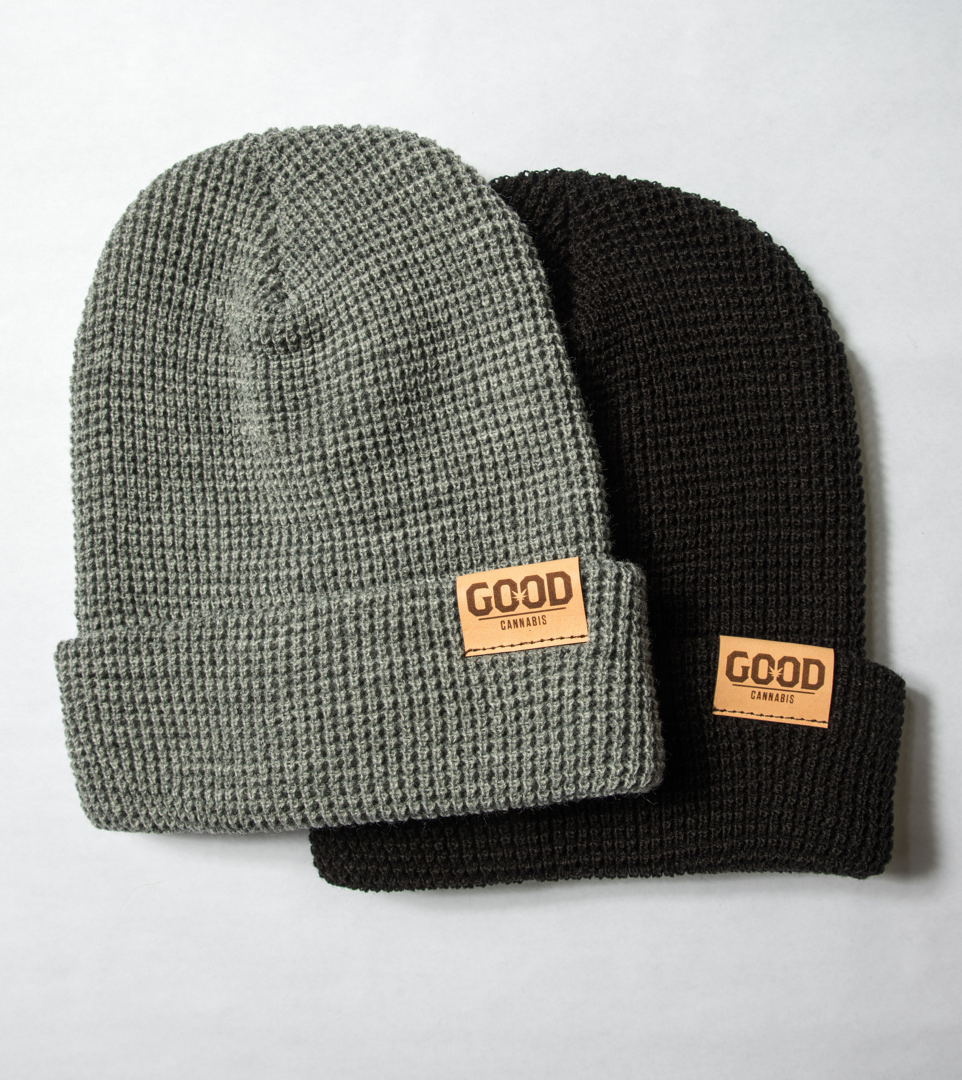 Photograph of product: Black Waffle Beanie (Brown Tag)