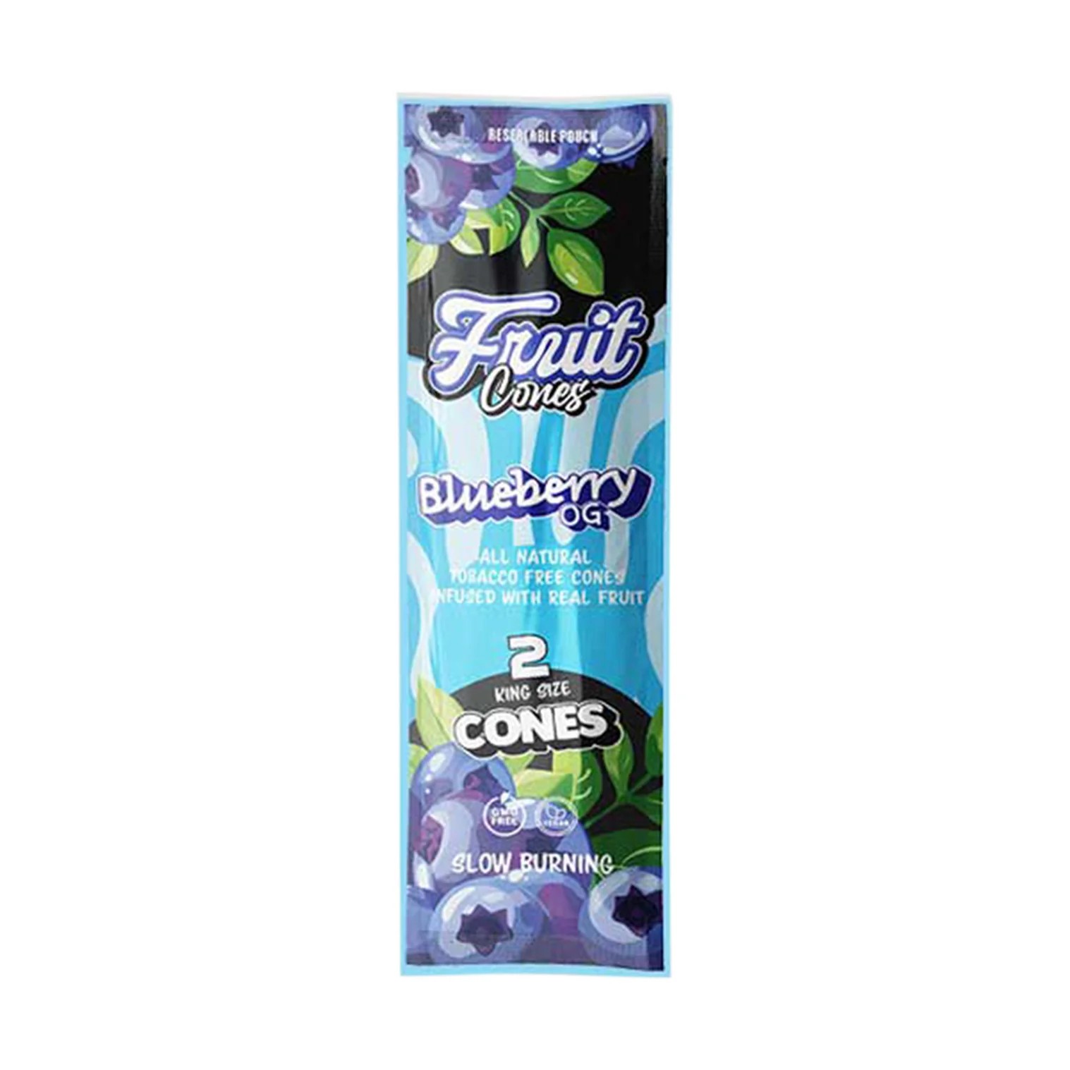 Photograph of Product: Fruit Cuts Natural Pulp Cones King Size - Blueberry OG
