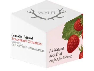 Photograph of product: WYLD - Strawberry 20:1 CBD:TH-oui Gummies