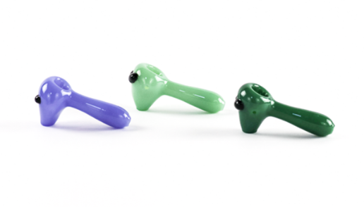 Photograph of product: 4" SirEEL Little Green Toke Machine Alien Hand Pipe