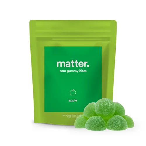 Photograph of product: Matter Sour Chewable Gels - Apple - 20pk 5mg  1:4 TH-oui:CBD