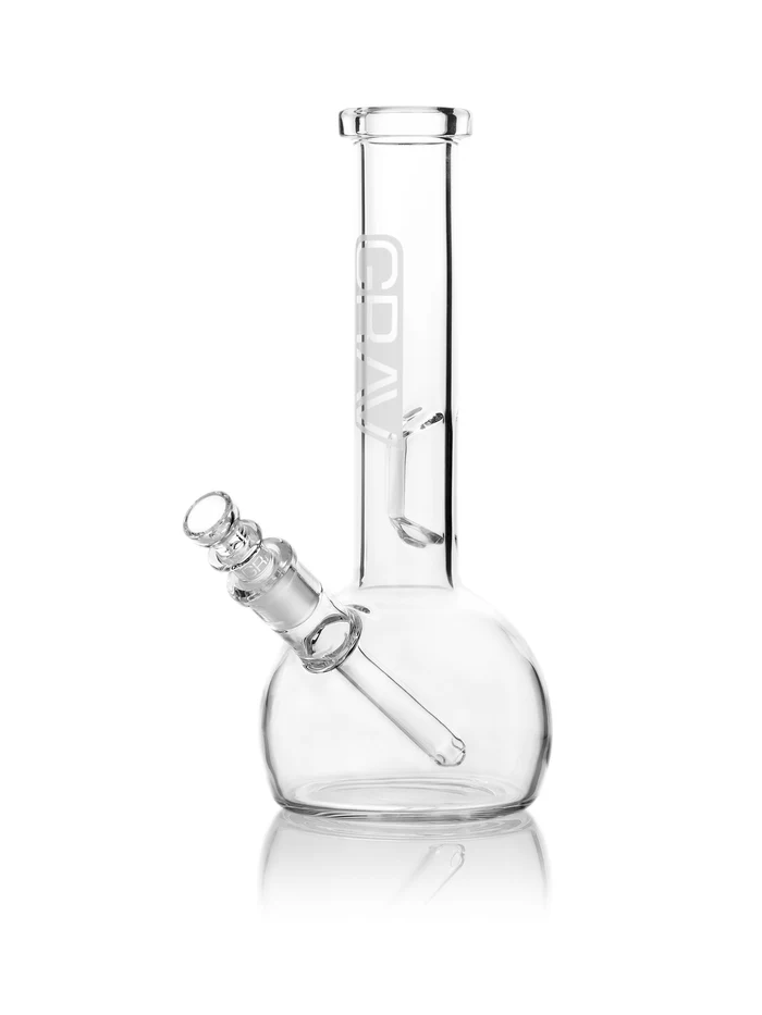 Photograph of product: GRAV Small, Clear Round Base Water Pipe