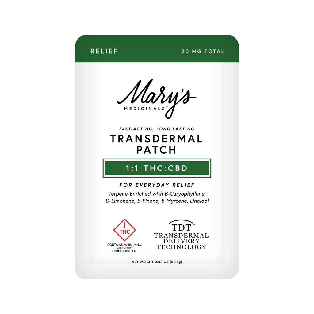 Photograph of product: 1:1 CBD:TH-oui Transdermal PATCH 20mg - Mary's Medicinals