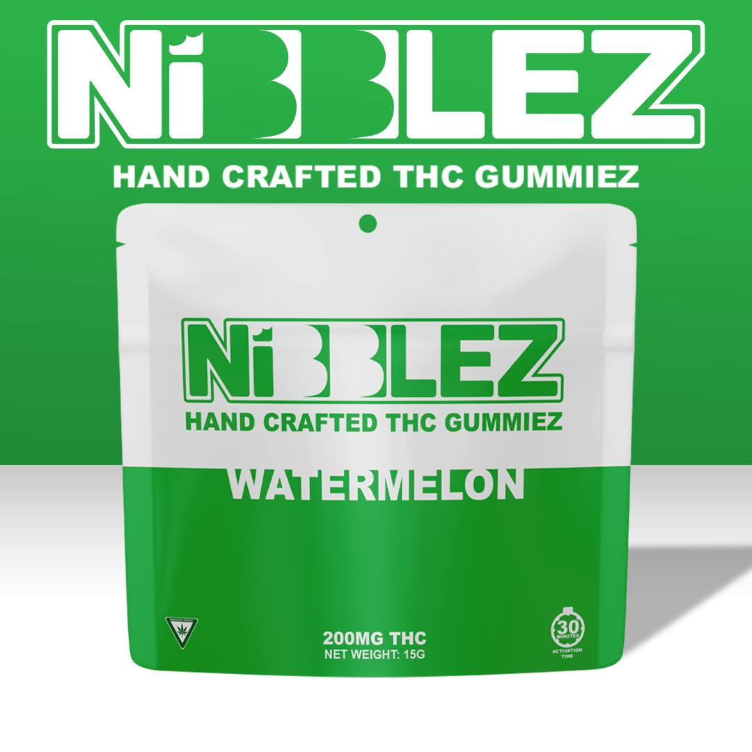 Photograph of product: Nibblez | Watermelon | 200mg Gummies | REC