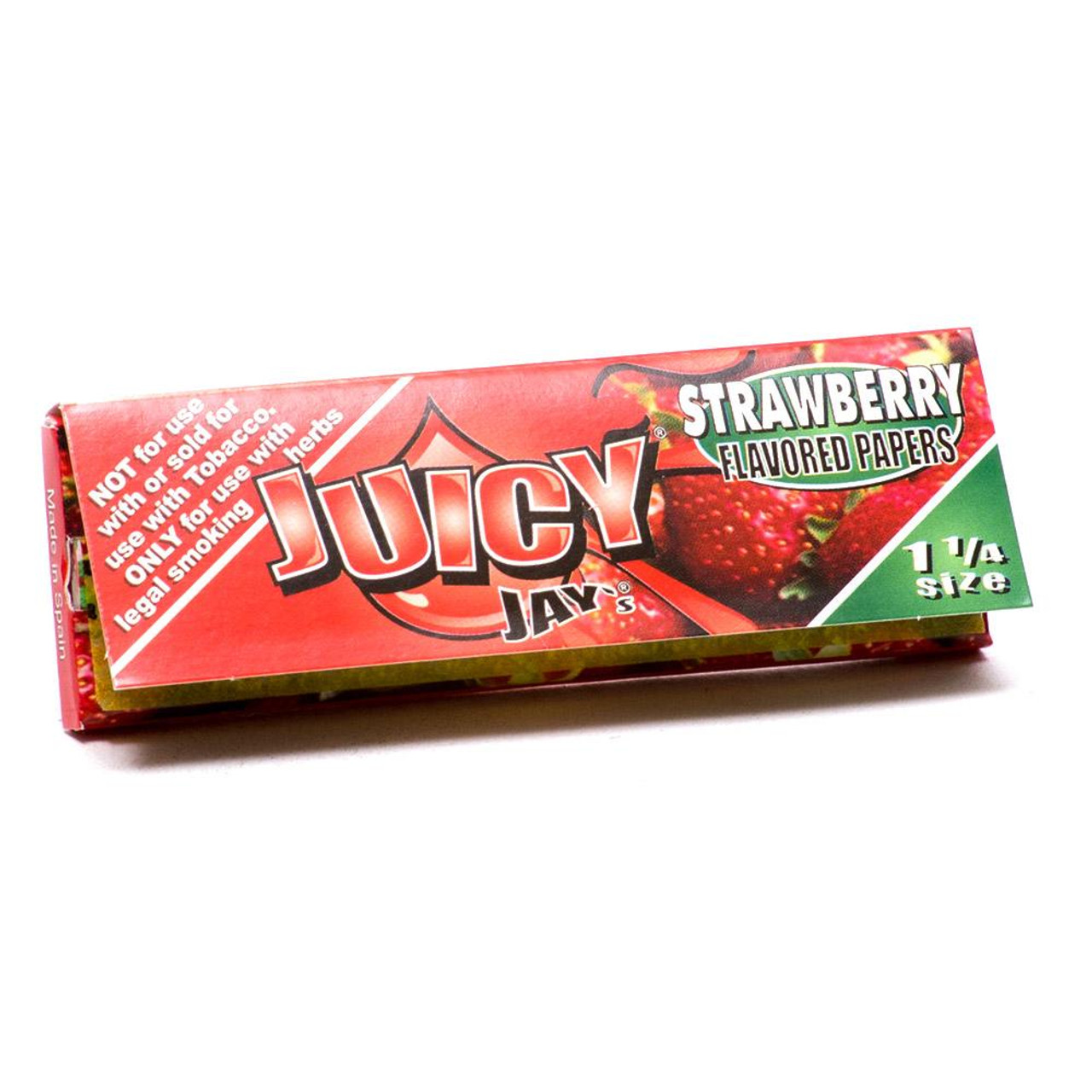 Photograph of product: Juicy Jay's 1 1/4 Strawberry Rolling Papers