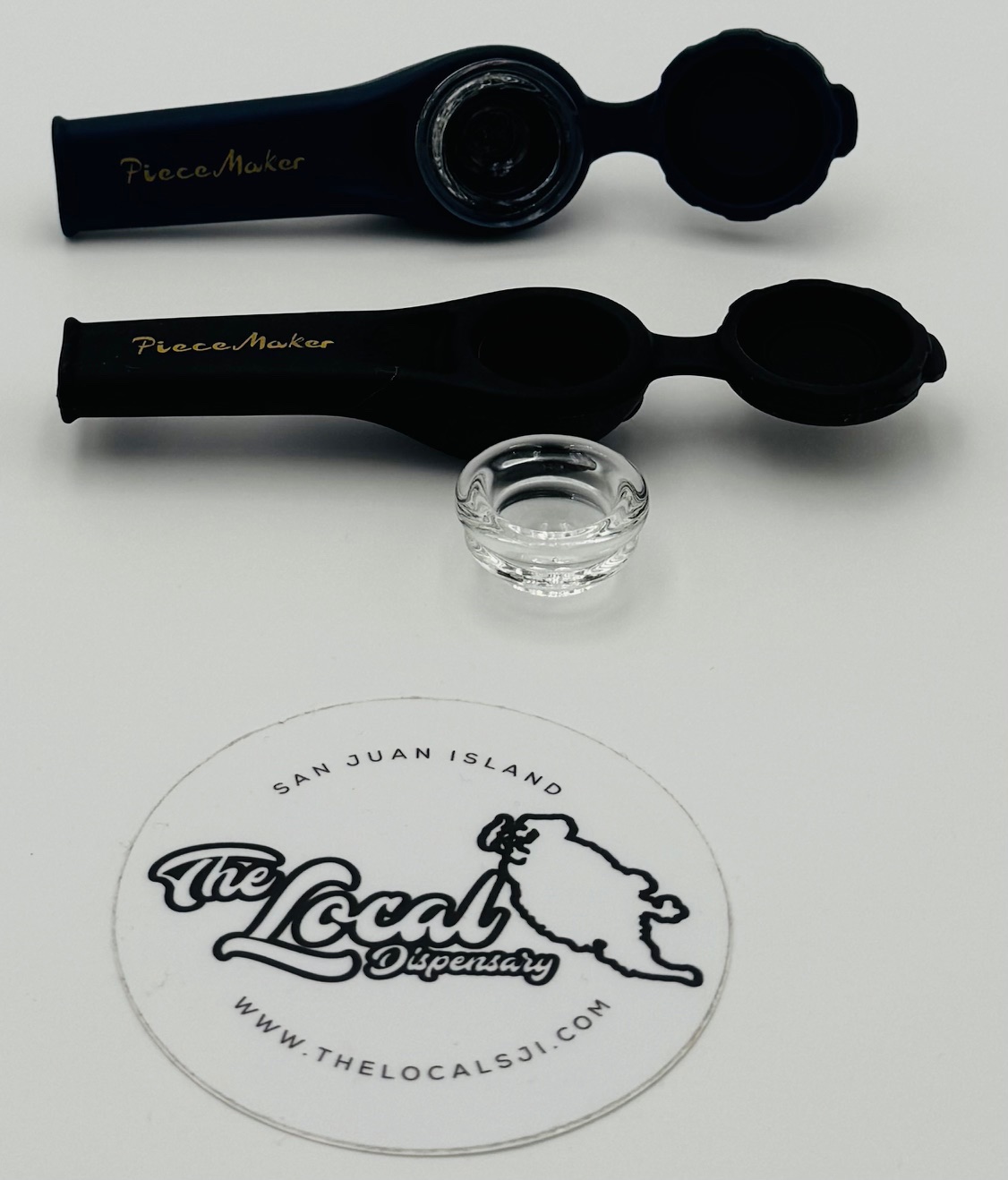 Photograph of product: Piecemaker Small Silicone Pipe - Glass Bowl