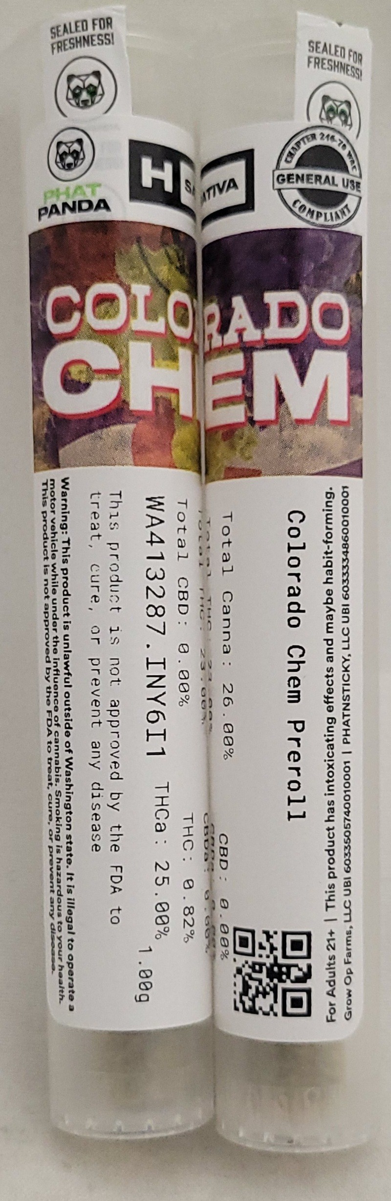 Photograph of Product: Colorado Chem | 1g *General Use Compliant*