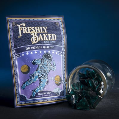 Photograph of product: Celestial Sleep Blueberry Gummies (TH-oui/CBN 1:1)