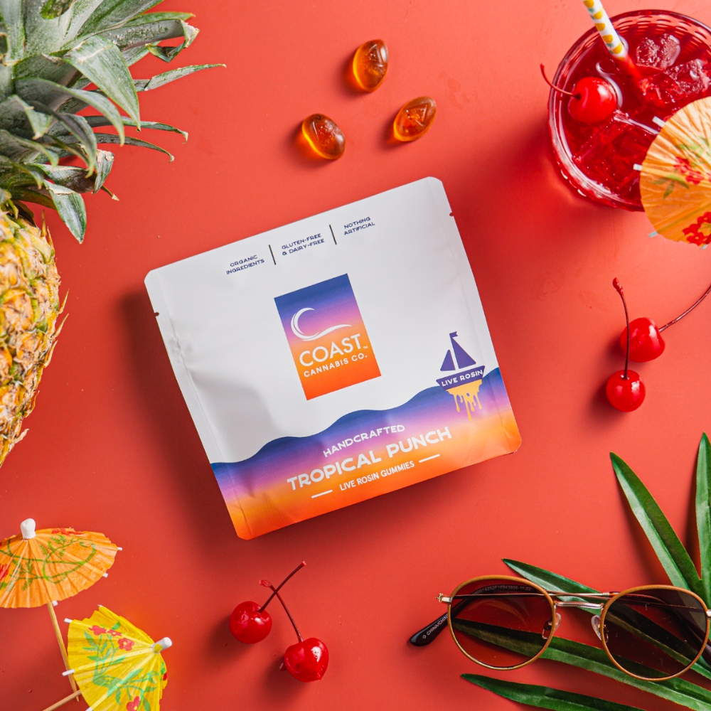 Photograph of product: Tropical Punch I Live Rosin Chew | 20 Pack (100mg)