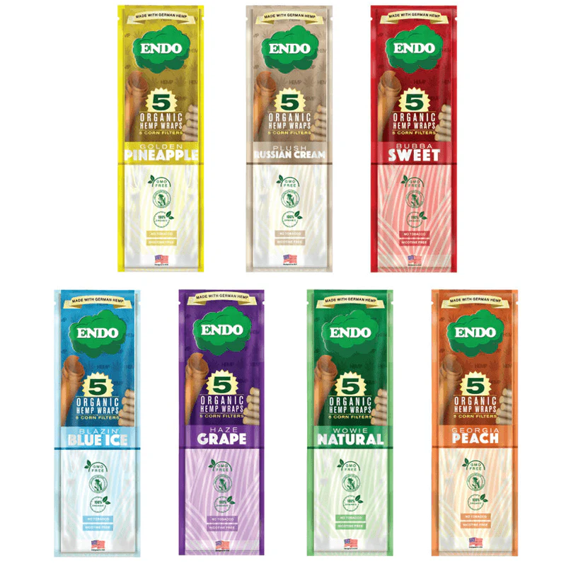 Photograph of product: ENDO | Golden Pineapple Organic Hemp Wrap 5pk - $4