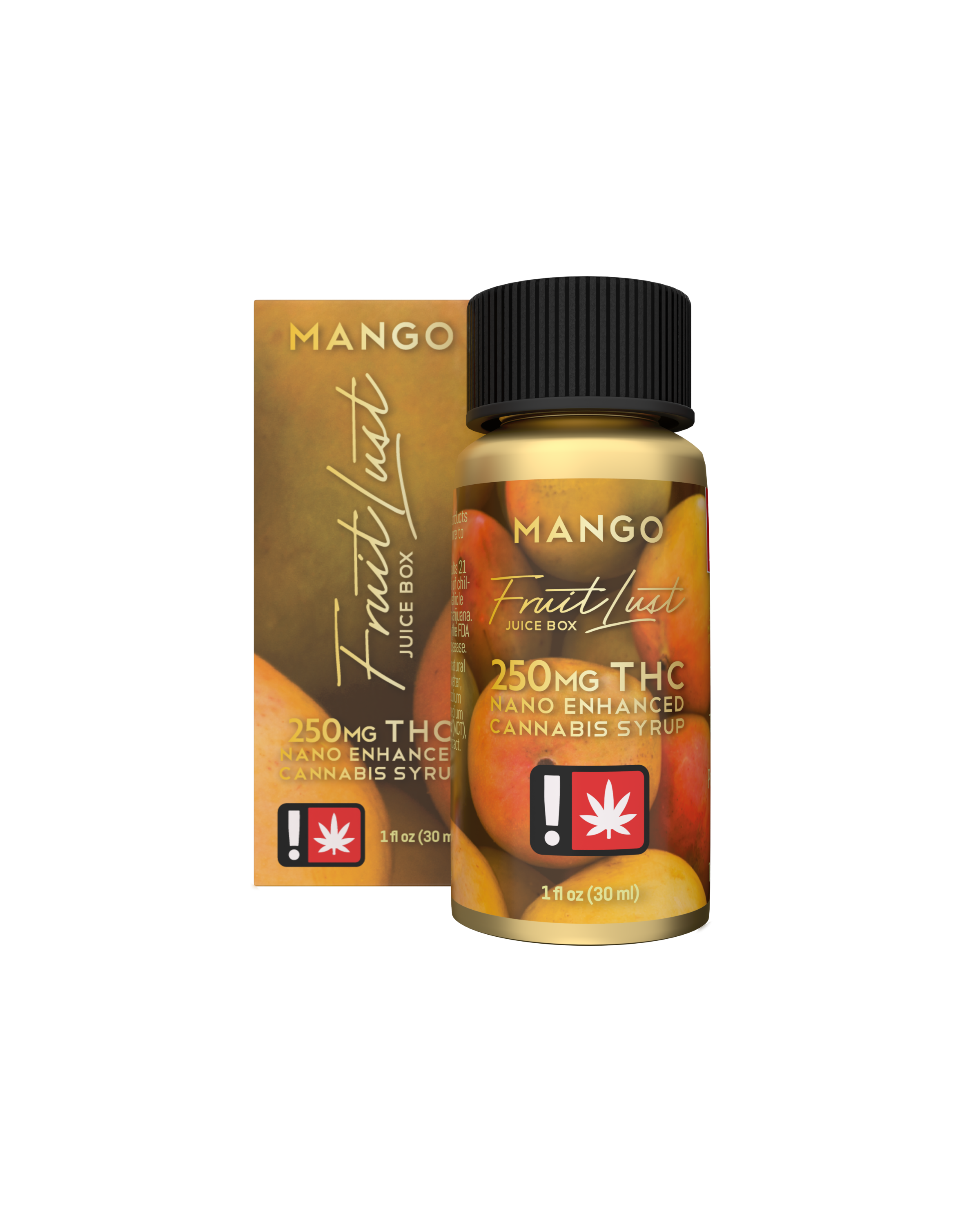 Photograph of product: Fruit Lust - Mango Juice Box (H) - Nano Syrup 250mg