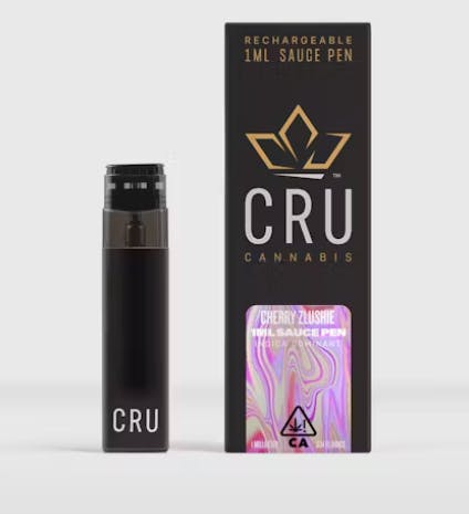 Photograph of product: CRU | LIVE RESIN AIO VAPE | CHERRY SLUSHIE