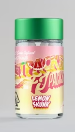 Photograph of product: JETPACKS | FJ-3 LEMON SKUNK | INFUSED PRE-ROLLS | 5PK