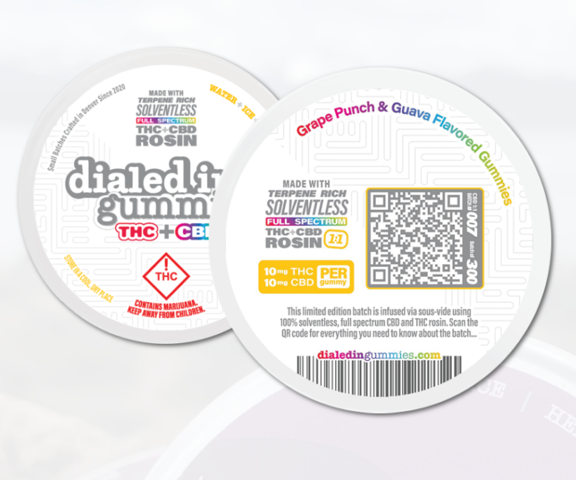 Photograph of product: Dialed In - Rosin Gummies - 5:1 CBD - Rocket Berry (H) 100mg