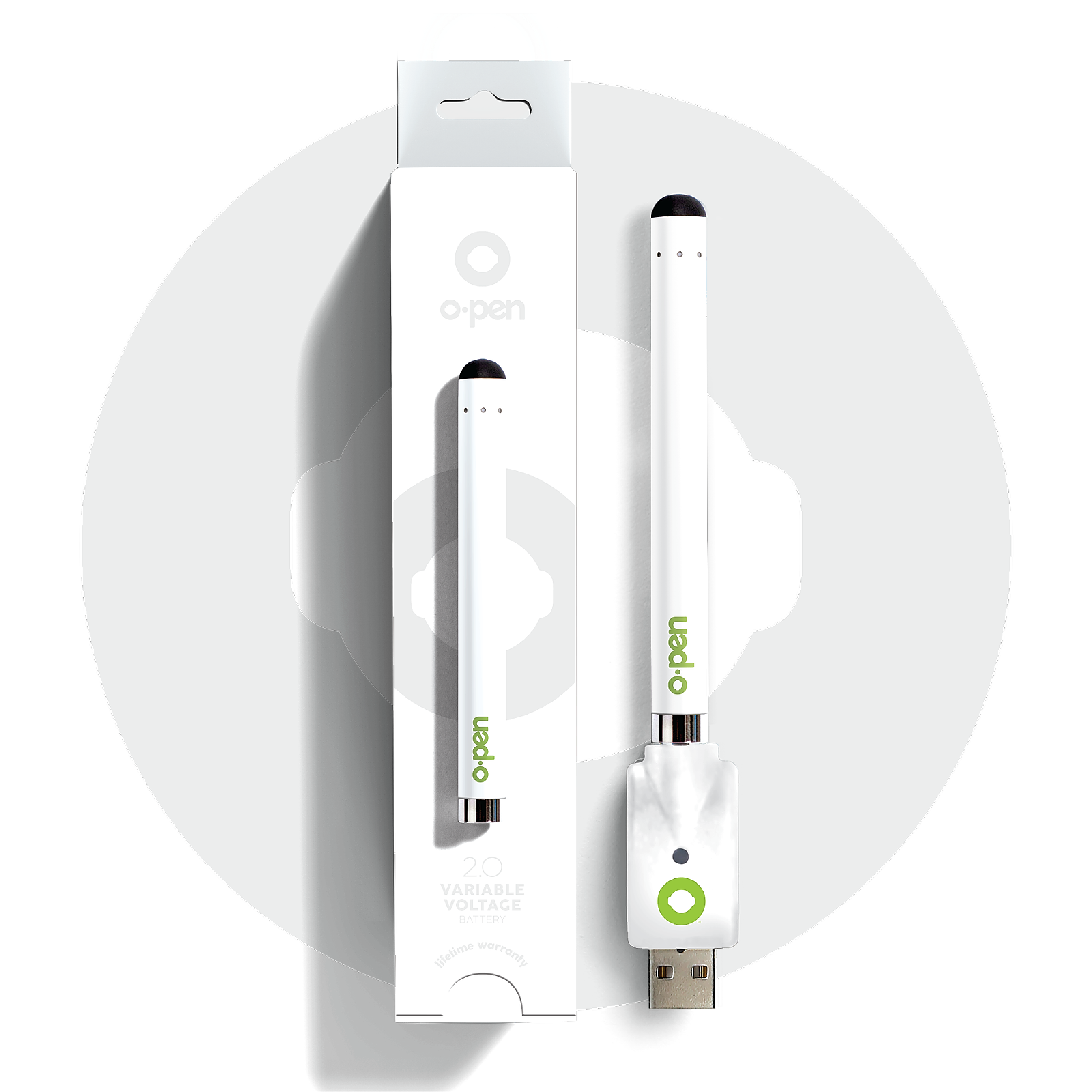 Photograph of product: O.Pen Variable Voltage Battery - White