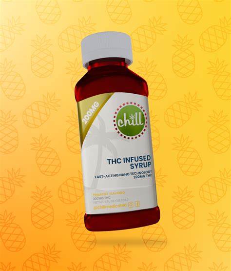 Photograph of product: Chill Medicated - 200mg Syrup - Pineapple
