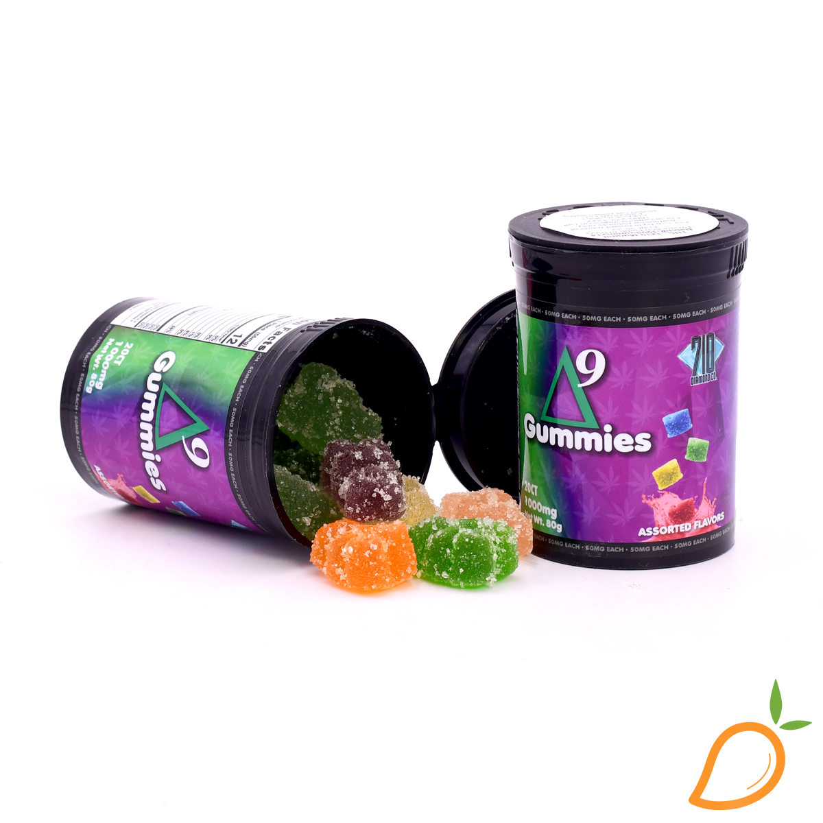 Photograph of product: 1000mg Assorted Flavor Gummies Delta 9 710 Diamond Co