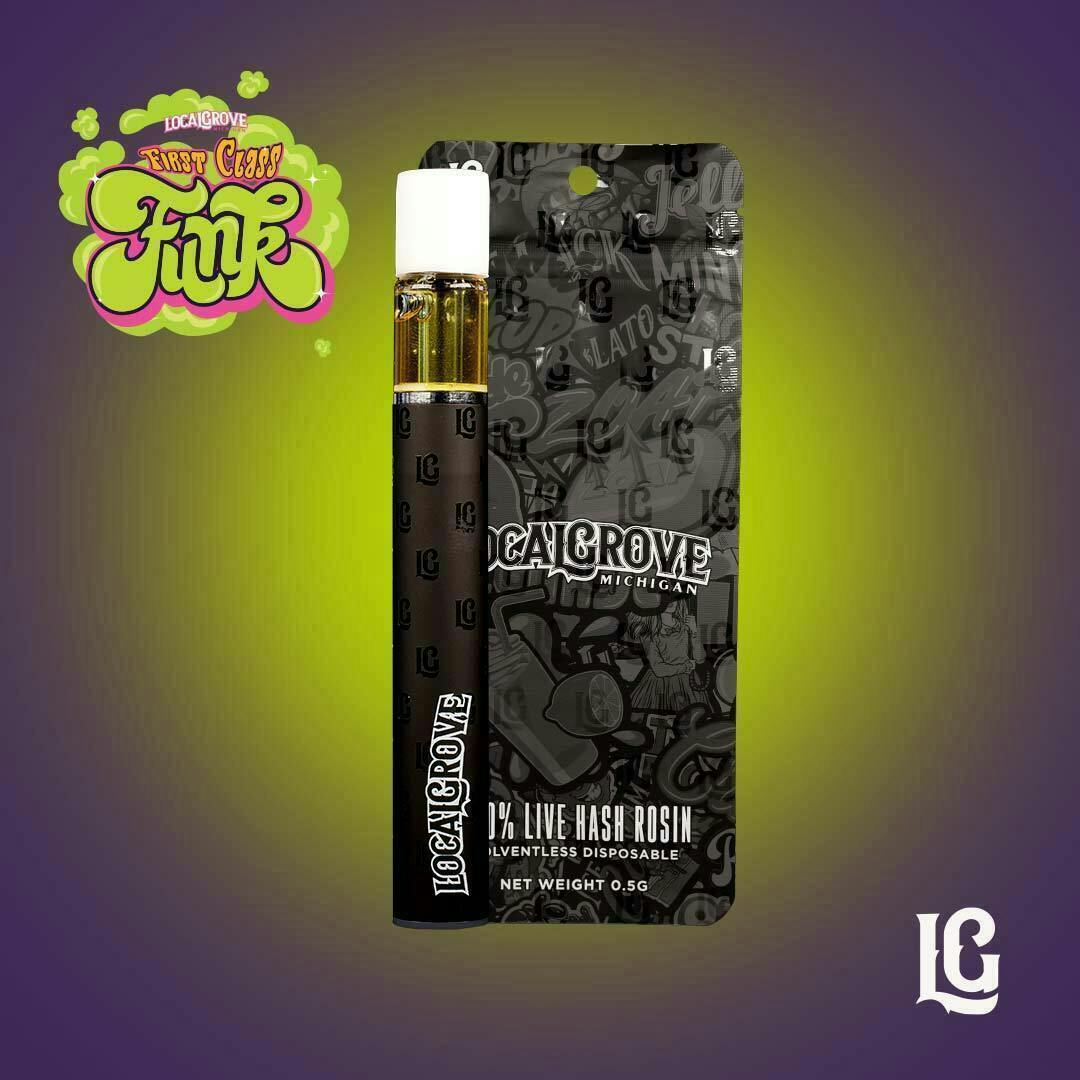 Photograph of product: Local Grove Live Rosin Disposable | First Class Funk