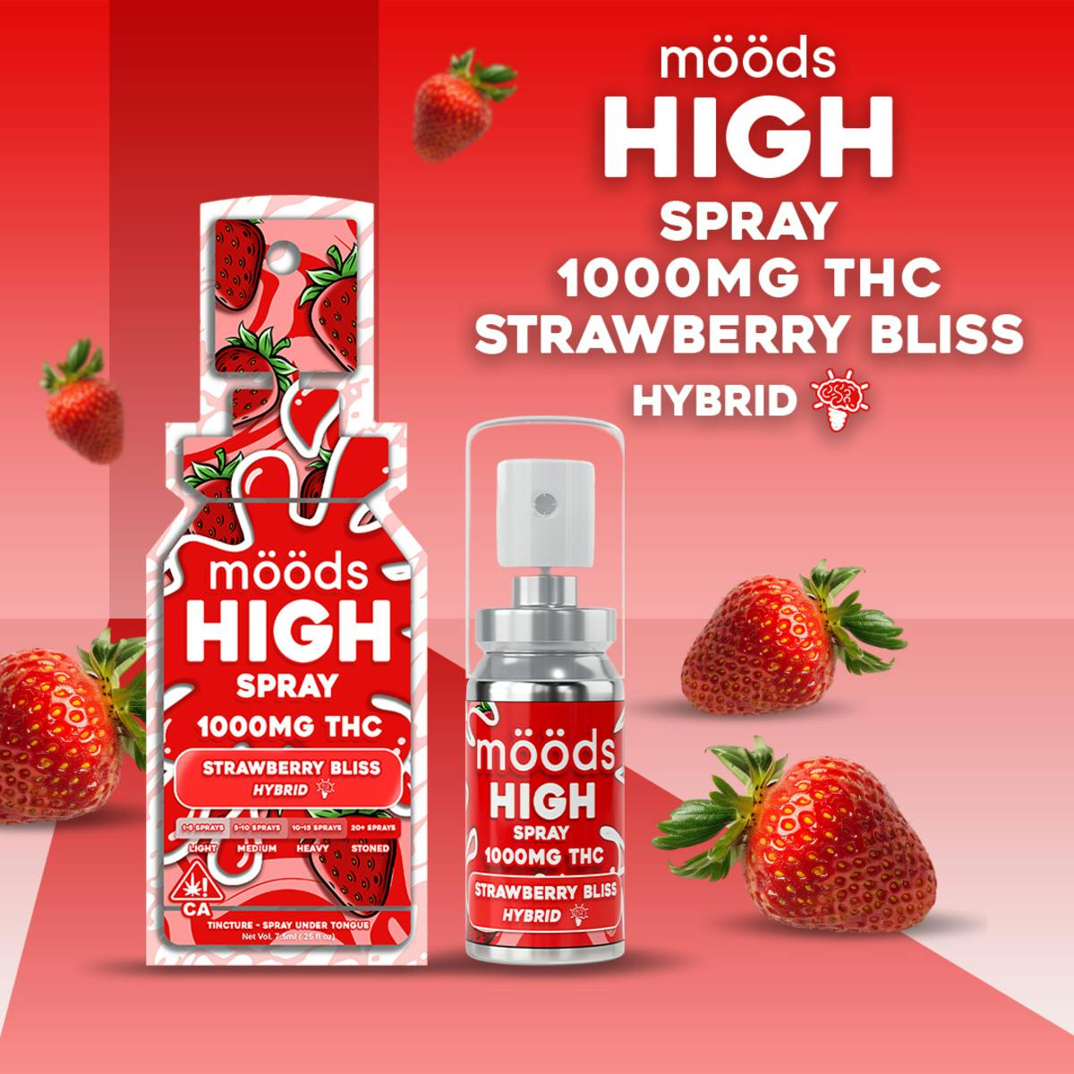 Photograph of product: Moods Spray - Strawberry Bliss Hybrid