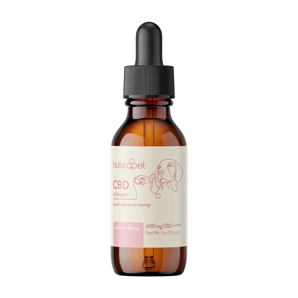 Photograph of product: HolistaPet Salmon Tincture for Dogs & Cats 600mg CBD 1oz