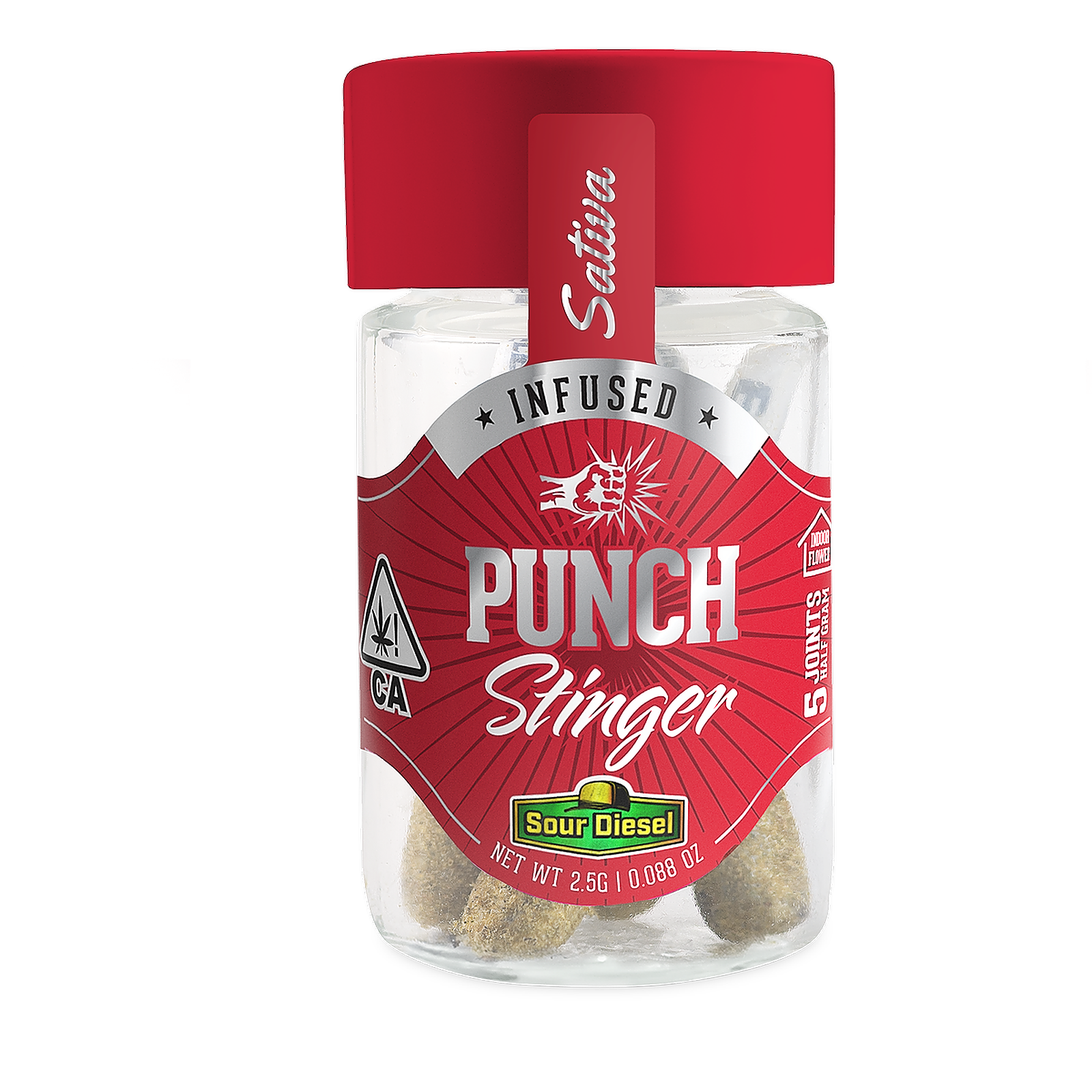 Photograph of product: 5pk Sour Diesel Infused Stingers - Punch
