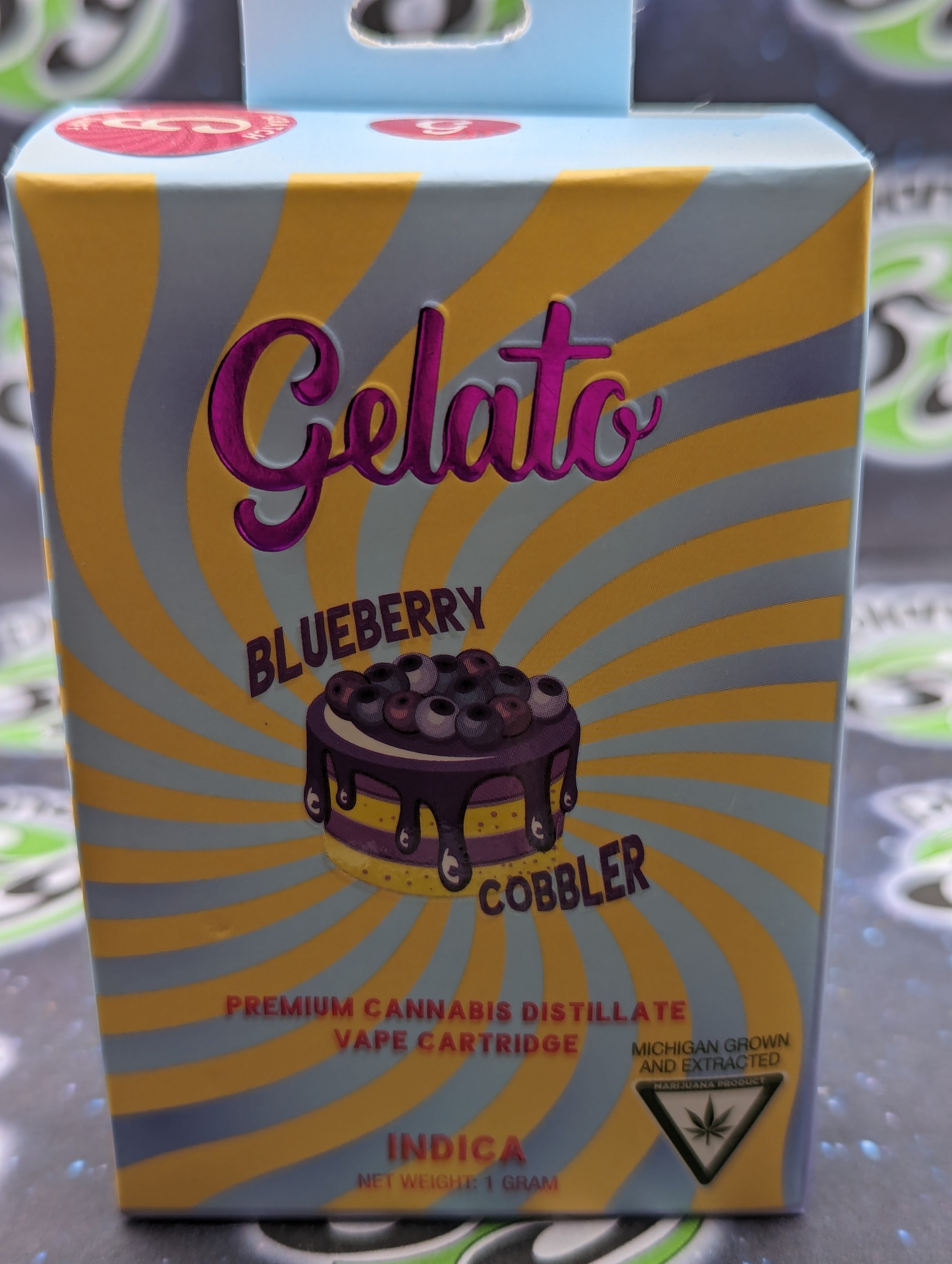 Photograph of product: Gelato 510 | Blueberry Cobbler | 1g Cartridge