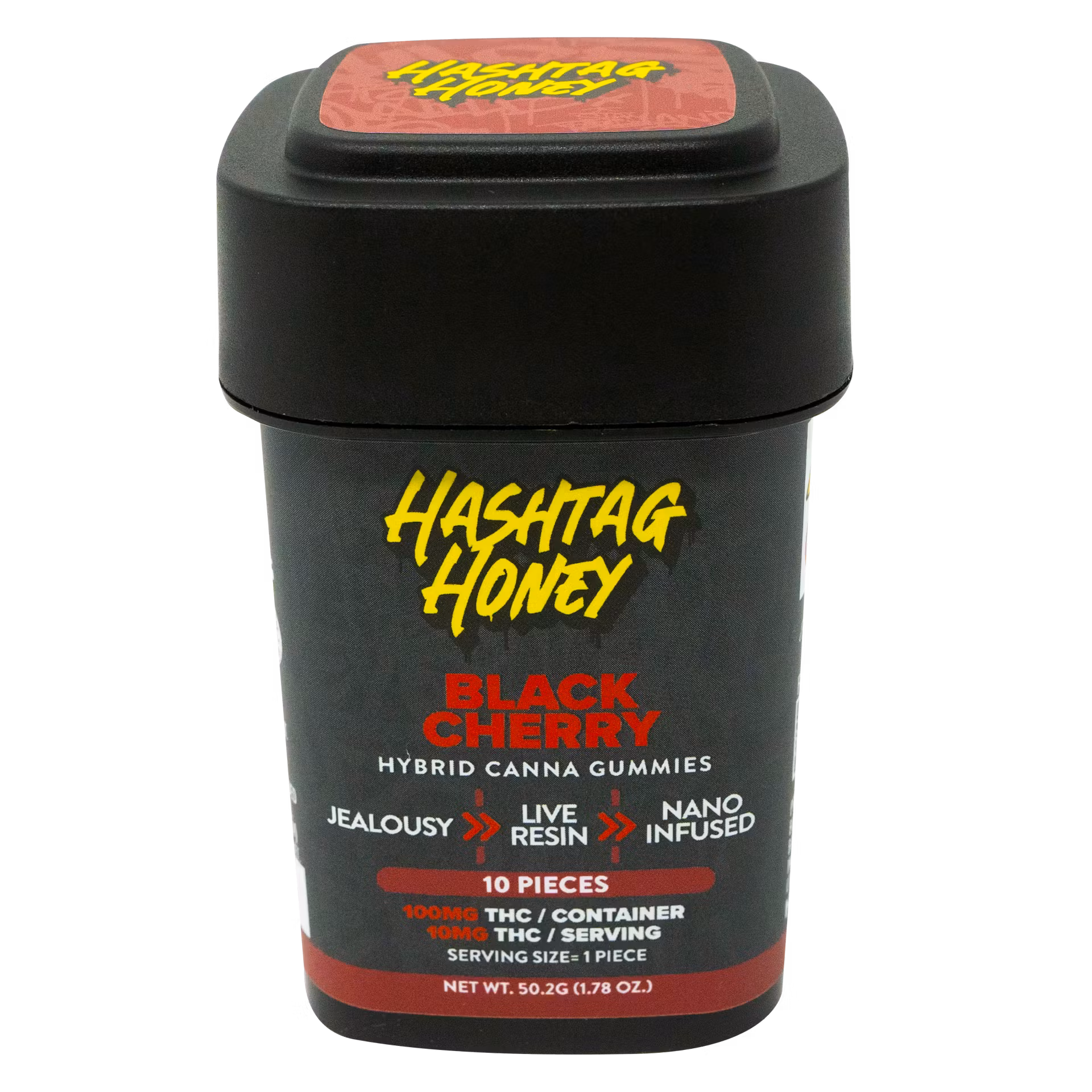 Photograph of product: au chocolattag Honey - LIVE RESIN Gummies - Black Cherry - 10pk - 100mg
