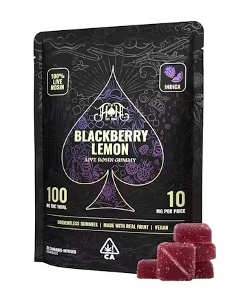 Photograph of product: Heavy Hitter | Blackberry Lemon | Live Rosin Gummies | 5ct