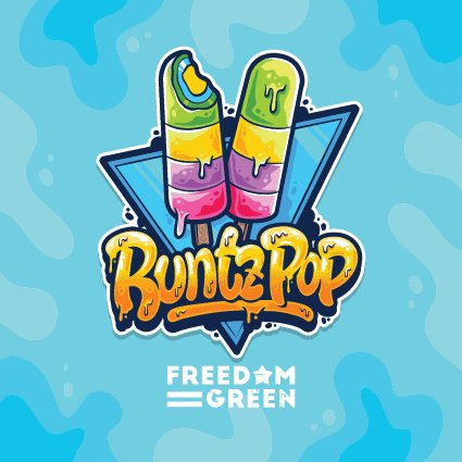 Photograph of product: Freedom Green | Runtz Pop | 1G Shake Blend Pre-Roll