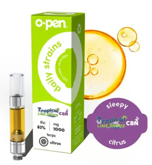 Photograph of product: Daily Sleepy Trop Lime Snooze CBN - Cart (1g)